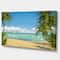 Designart - Palms at Caribbean Beach - Seashore Photo Canvas Art Print